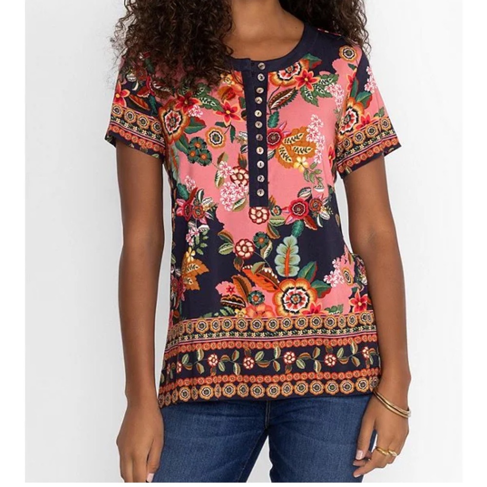 Johnny Was Floral Button-Down Women's Top